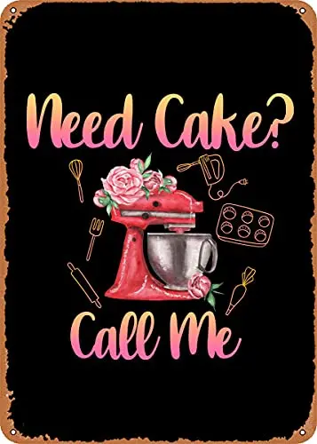 

Надпись Need торт Call Me винтажный вид металлический знак патент художественные принты Ретро подарок 8x12 дюймов