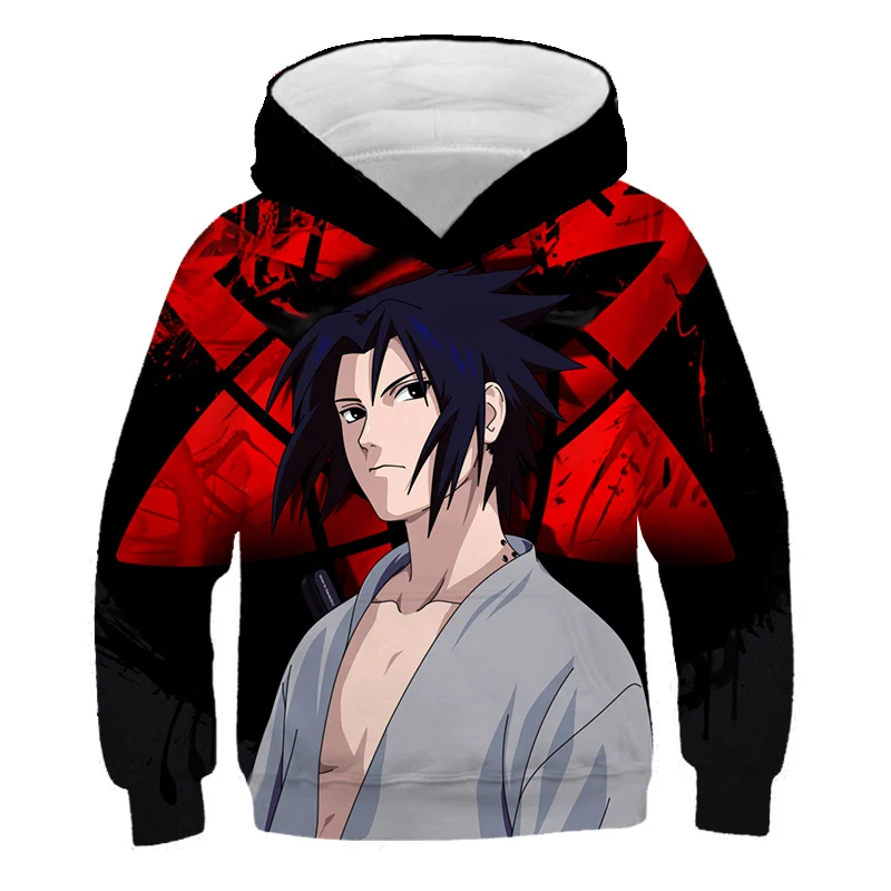 Sudadera con capucha 3D para ni&ntilde;os y ni&ntilde;as, jersey de manga larga con estampado de animaciones Ninja, ropa de calle informal a la moda para verano-0