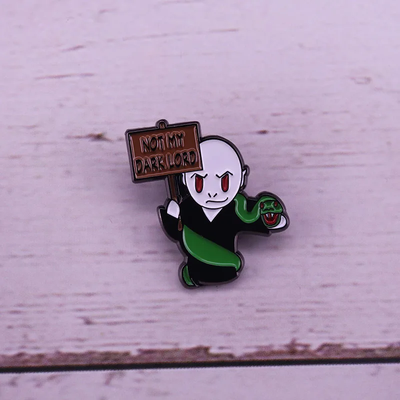 Не мой Темный Властелин эмалевая булавка Волдеморт брошь Волшебный Новый герой