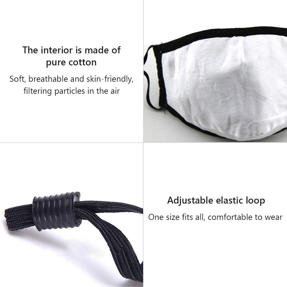 

1PC Adult and 1PC Kids Reusable Dustproof Filter Masks Mouth Protective Respirator Kids Facemask Shield Air Pollution Mask