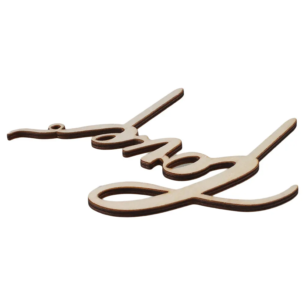 Любовь Письмо Деревянный Торт Топпер Свадебные украшения фестиваль для кексов