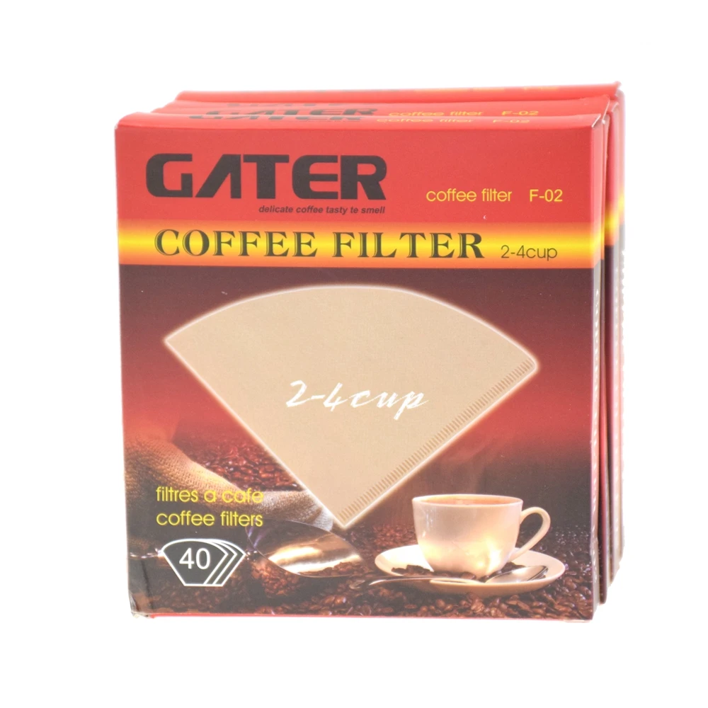 GATER V60 бумажные фильтры для кофе 40 шт. в пакете, Аксессуары Для Кофе Barista, коричневый Перколятор, фильтр