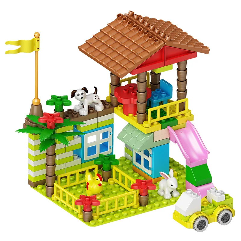 

Children's Block Scene Big Grain Assembly Boys Puzzle Toys Girls Series Creativity
