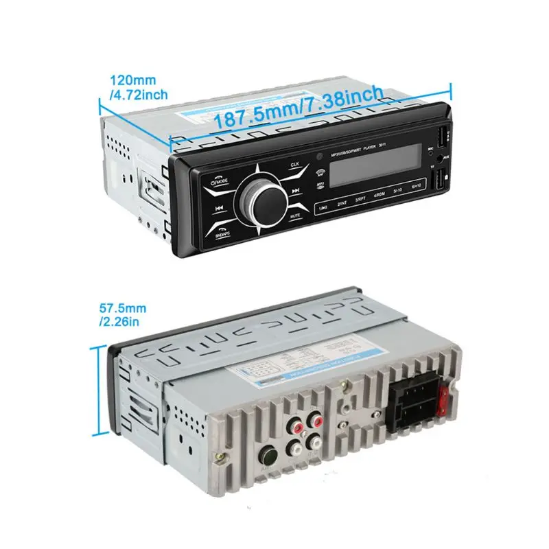 

L9BC Auto MP3 Music Player Car Bluetooth Hands-free Calling Support TF Card FM AUX