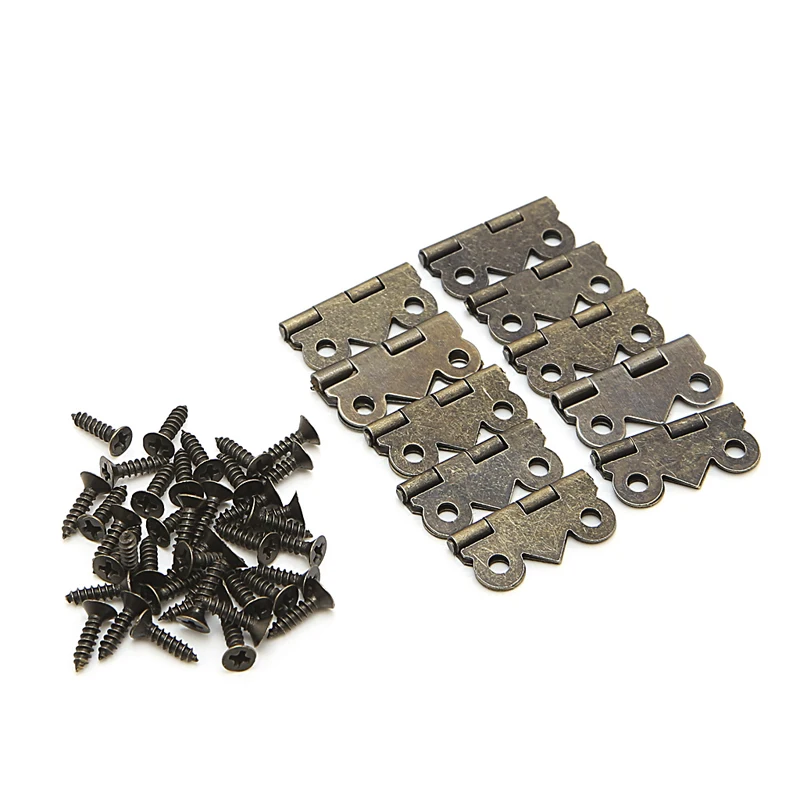 10x мини шкафчик с крышкой-бабочкой ящик для ювелирных изделий петля мебели 20 мм x 17