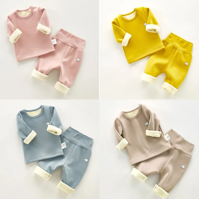 Пижамные комплекты для мальчиков плотные пижамы девочек детские сезон