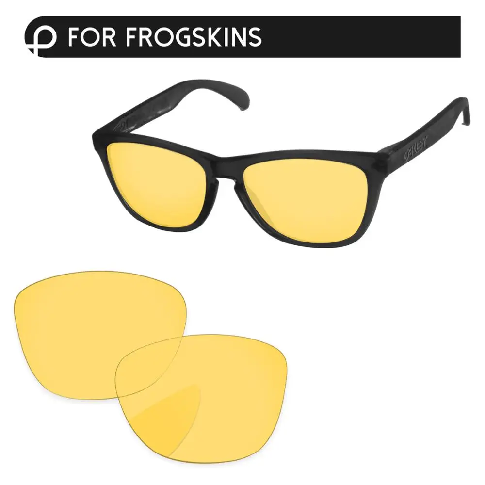 PapaViva поляризованные Сменные линзы для аутентичных Frogskins OO9013 солнцезащитные очки UVA и UVB Защита-несколько вариантов - Цвет линз: Crystal Yellow