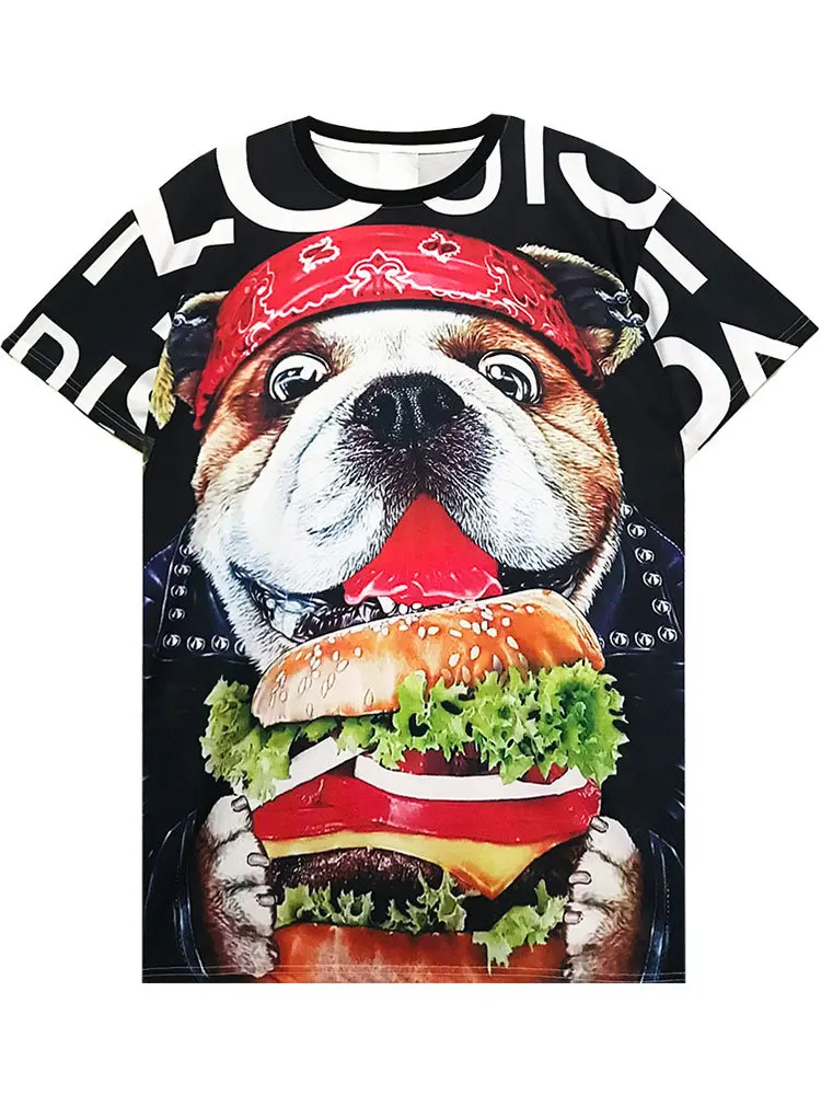 

Women New Short Sleeve 2020 Tops Summer Streetwear Fashion pattern Print Loose Casual Cotton Tee Shirt Long T shirt