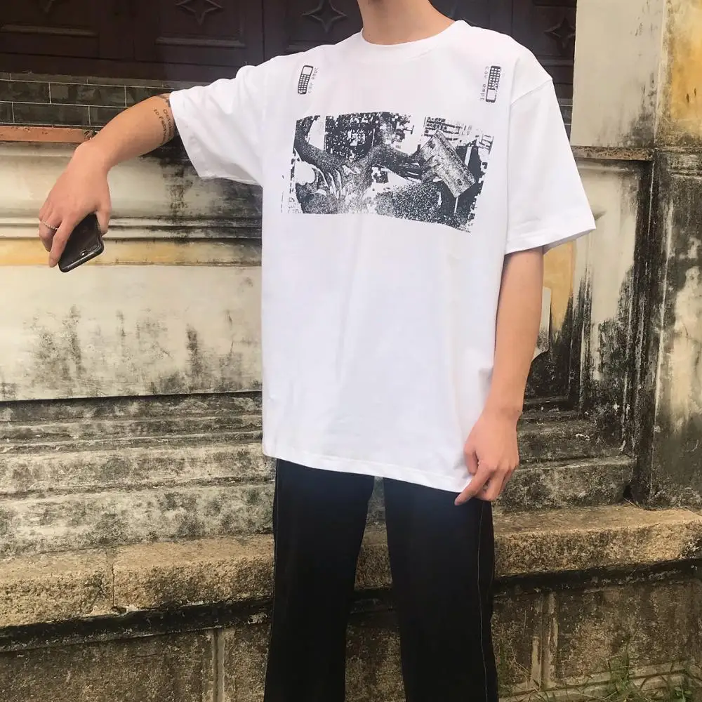 Футболка с рисунком персонажа из мультфильма цифровой компьютерный принт