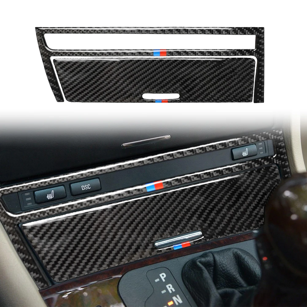 Carbon Fiber Interior Car Stickers Central Control CD Panel Decor Cover Trim BMW 3 Series E46 98-05 Replacement Sticker Accessor |