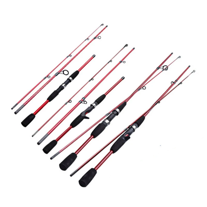 Спиннинг 1 8 м 2 портативная удочка для забрасывания Ультралегкая розовая