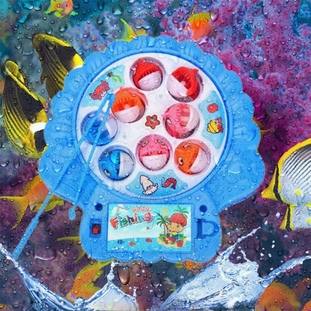 Детские электронные магнитные игрушки для рыбалки набор музыкальных