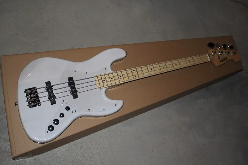 Free shipping High Quality Custom Shop white 4 strings tuning system jazz electric bass guitar @14 | Спорт и развлечения