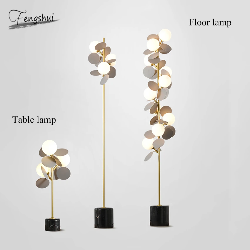 Светодиодный светильник в стиле АР деко с лепестками для пола современный