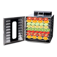 8 trays food dehydrator 360w 100 250v stainless steel fruit vegetable dryer dried meat raisins beef jerky production tools