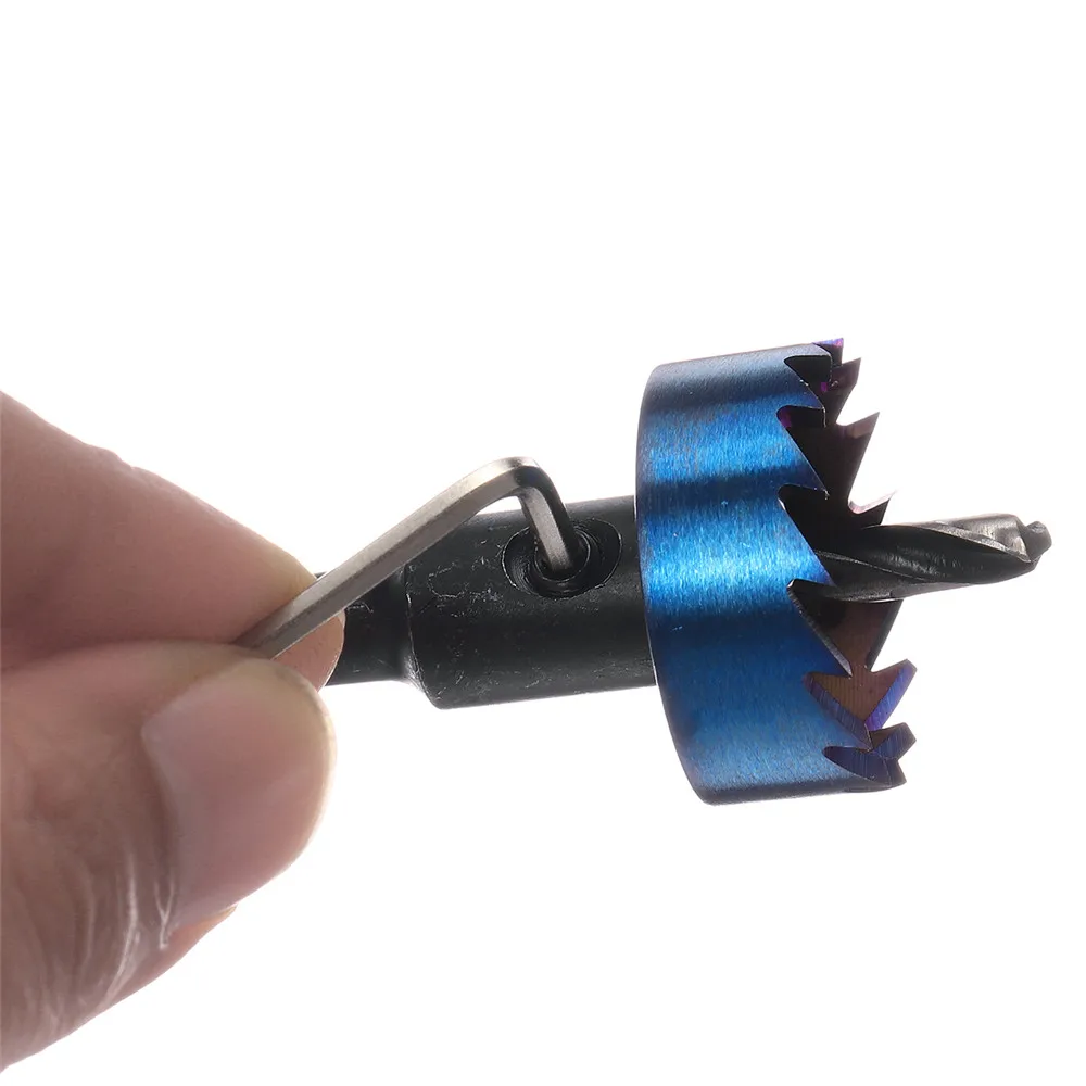 5Pcs 16-30mm HSS Blue Na no Coating Tooth Hole Saw Cutter Drill Bit Set for Metal Sheet Woodworking Tool | Инструменты