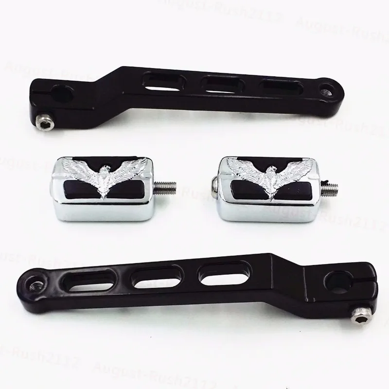 Мотоциклетные Черные каблуки рычаг для коробки передач + Орел колышек Harley Electra FLST