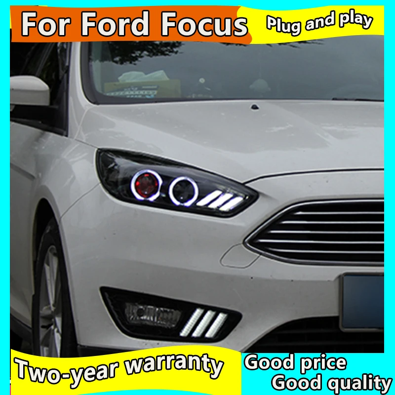 Чехол для передней фары Ford Focus 3 2015 2018 светодиодсветодиодный ДХО линзы с двойным