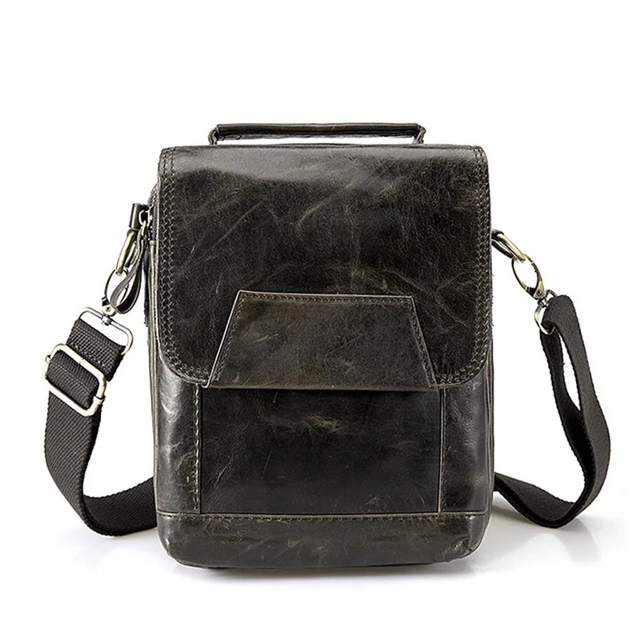 Мужская сумка через плечо из натуральной воловьей кожи с ручками| |