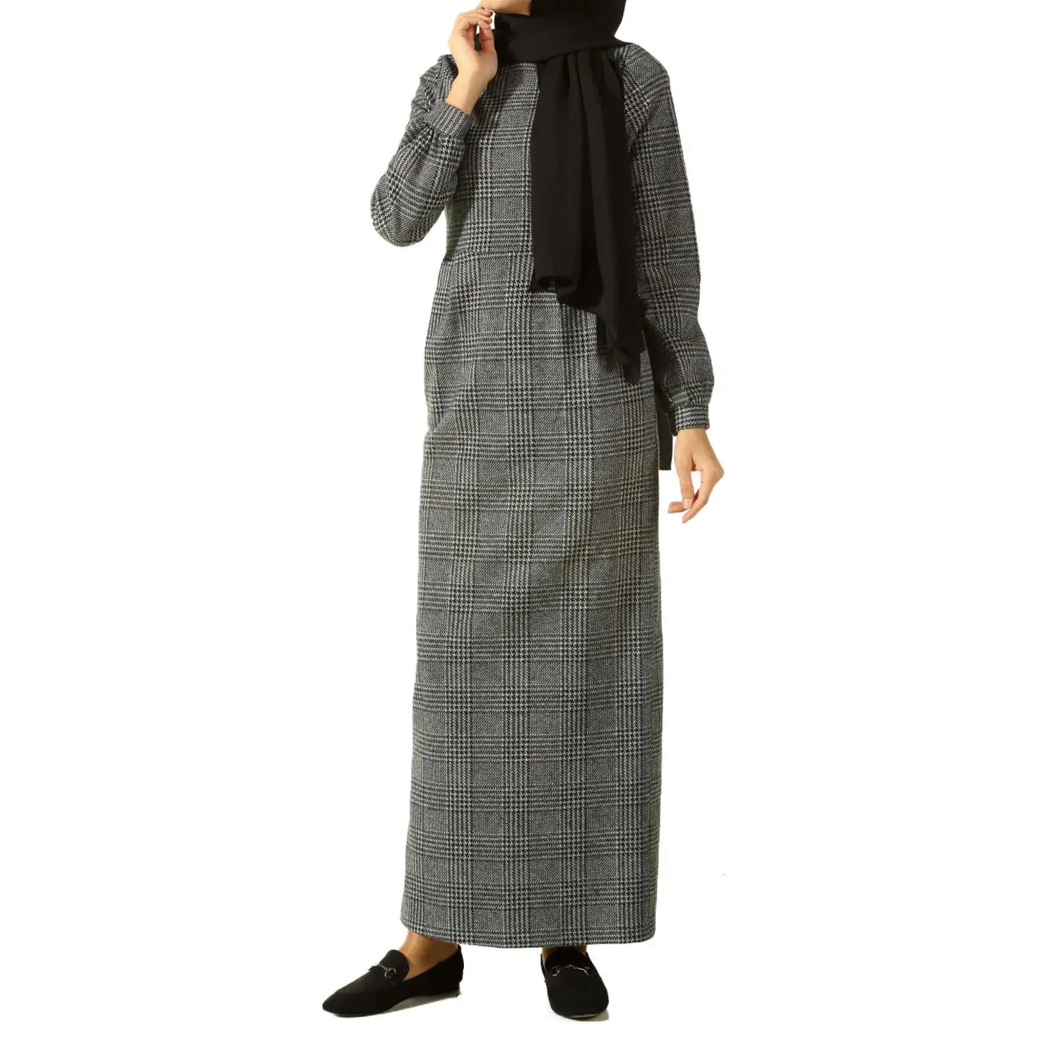 Клетчатое платье с карманами|Женские платья| |