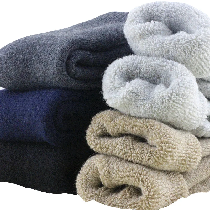 Мужские зимние носки 30 градусов пушистые шерстяные для мужчин уютные плотные