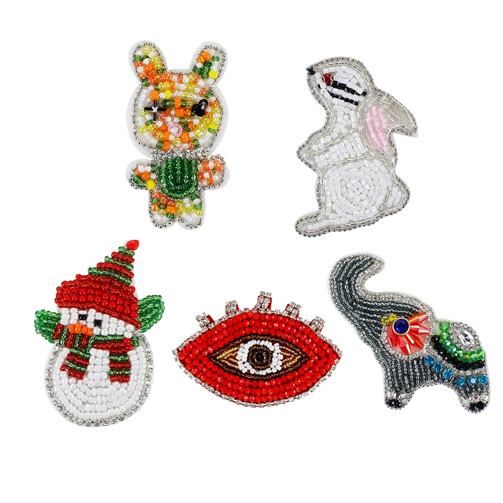 5 шт. нашивки ручной работы с блестками и бусинами|Заплатки| |