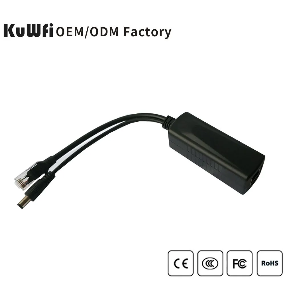 

Kuwfi POE Splitter Support IEEE802.3Af/At Supply 12V 24V 48v For IP Camera
