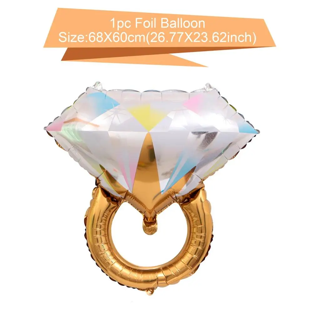 Gold Ring balloon QIFU воздушные шары в форме сердца из фольги для жениха и невесты, гигантские свадебные шары, алюминиевые шары для помолвки, товары для свадебной вечеринки - Цвет: Gold Ring balloon