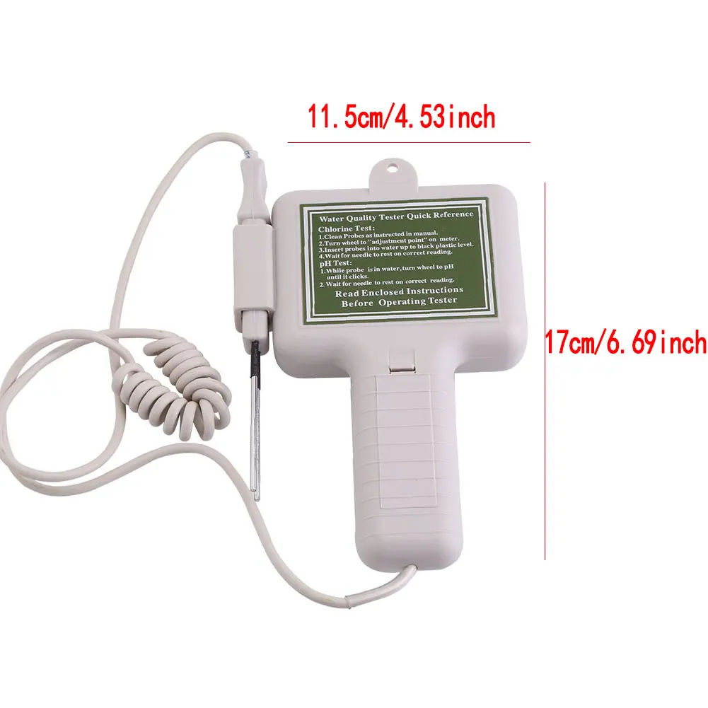

PC101 PH Meter Portable Measure Water Quality PH/CL2 Chlorine Level PH Water Quality Tester Portable Home Swimming Pool Tester