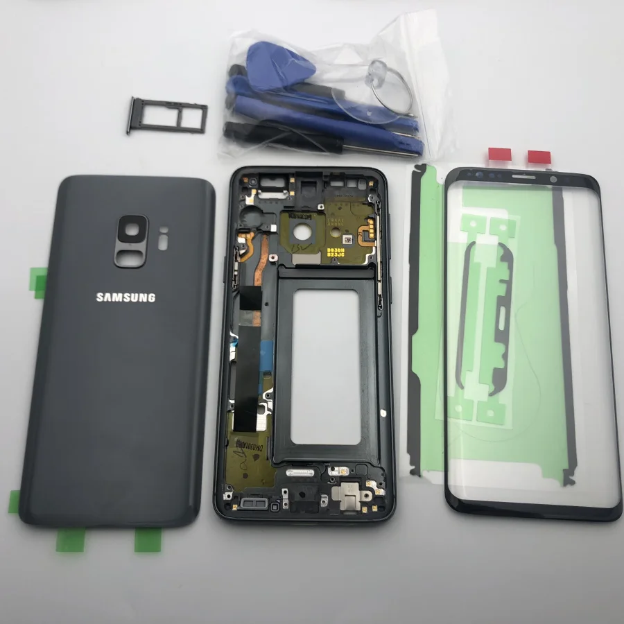 S9 чехол с полным корпусом, задняя крышка+ ЖК-экран, стеклянная линза+ средняя рамка для samsung Galaxy S9 G960 G965F S9 Plus