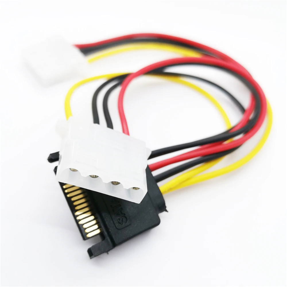 1x мужской женский 4 контактный Мощность привод адаптер кабель для Molex IDE/SATA 15 pin