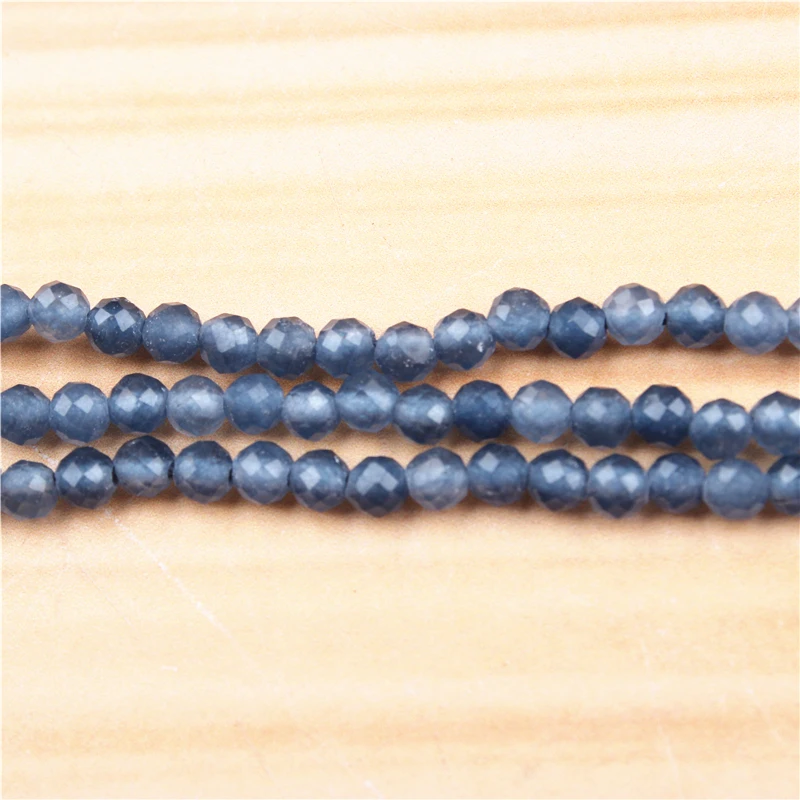 Сапфировые бусы бусины из натурального камня 2/3/4 мм сосны космические ювелирное