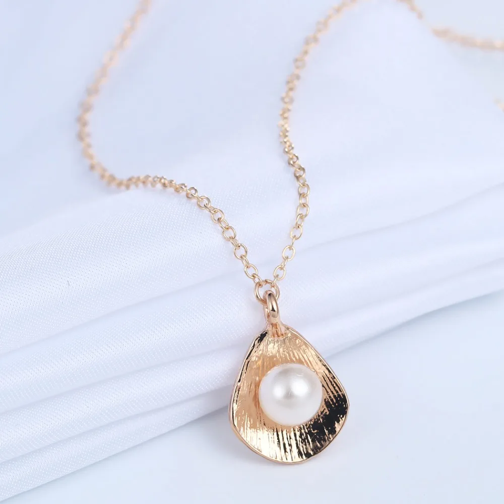 Женское ожерелье с подвеской Chandler Shell имитацией жемчуга украшение на