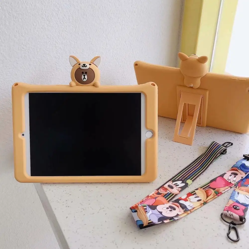 Case For iPad mini4 Tablet Cartoon Cute Silicone Soft Back protective shell Cover case Apple mini 4 7.9 +pen | Компьютеры и офис