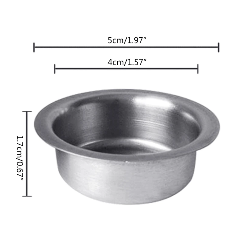 

5pcs Luxury Candle Cup Jar Container Empty Storage Stainless Steel Tealight Holder Wedding Dinning Party Bar Decoration