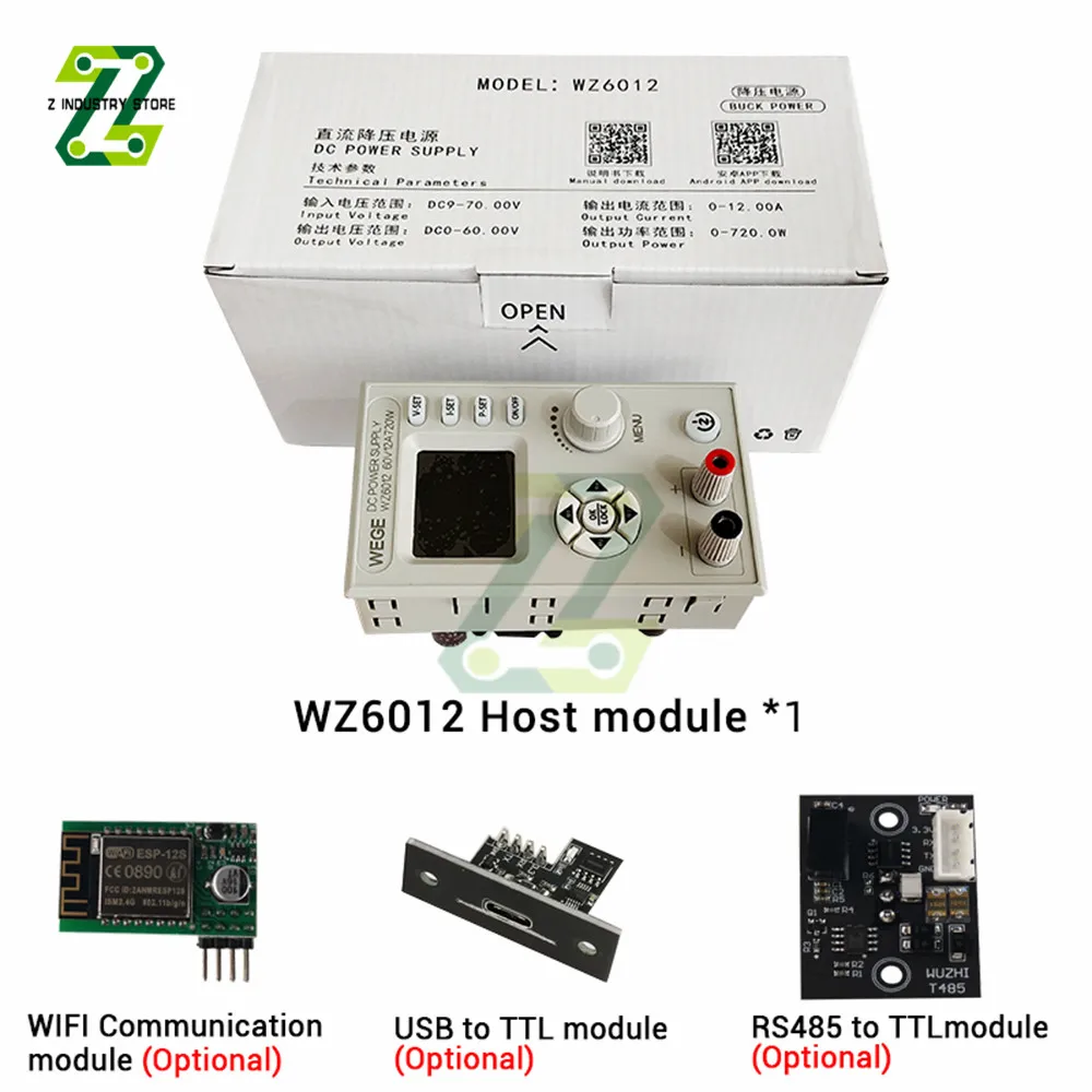 Понижающий преобразователь постоянного тока WZ6012 60 в 12 А цифровое управление