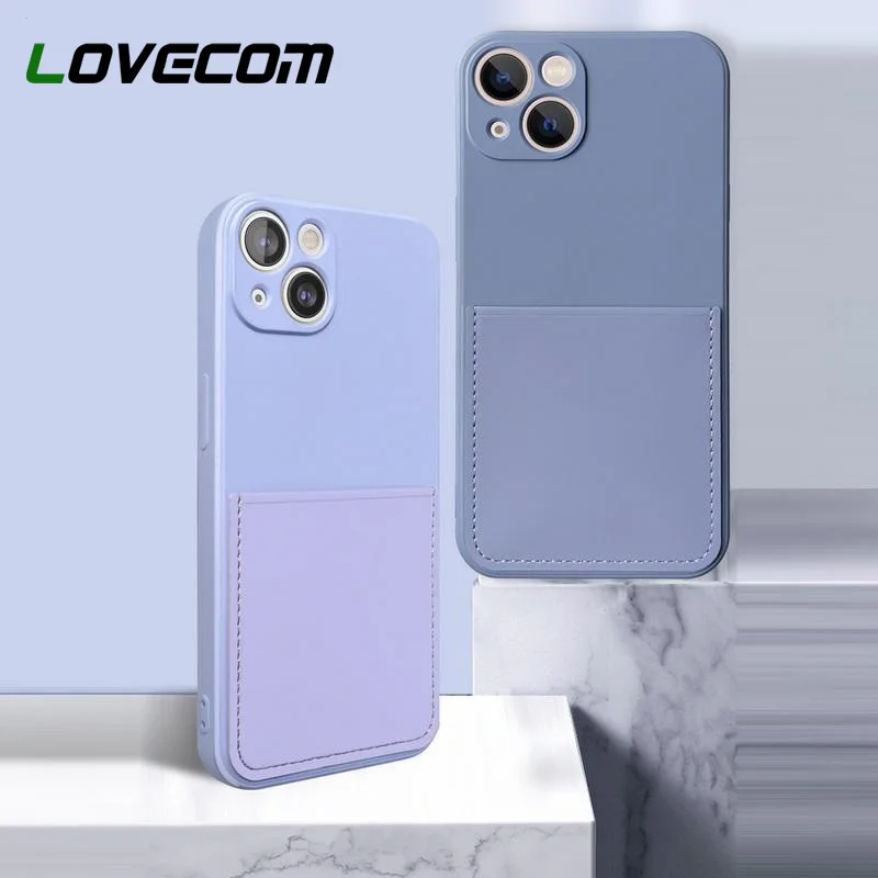 

Роскошный противоударный чехол-бумажник для телефона iPhone 13 11 12 Pro Max XS Max X XR 7 8 Plus, мягкий силиконовый защитный чехол с держателем для карт