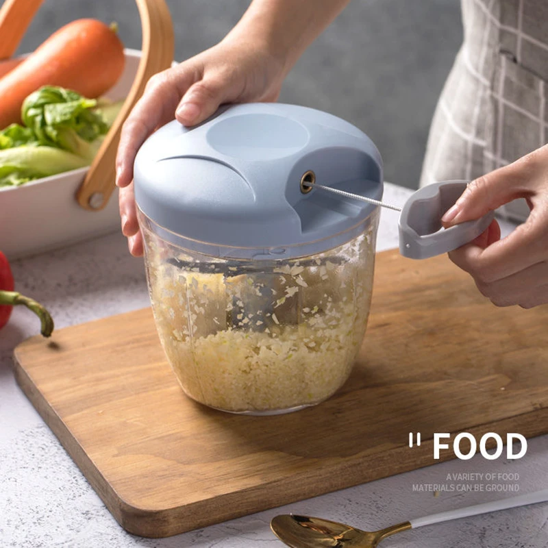 

Multifunction High Quality New Speedy Design Vegetable Fruit Twist Shredder Manual Meat Grinder Chopper Garlic Cutter 500ML