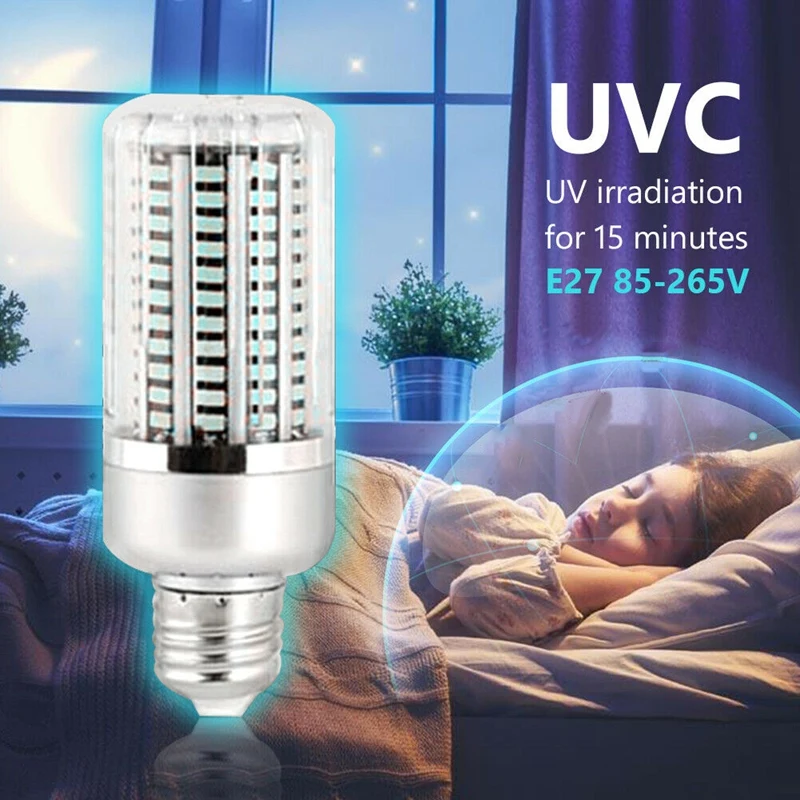 

Ультрафиолетовая бактерицидная дезинфекционная светодиодсветодиодный лампа UVC E27, домашняя озоновая лампа