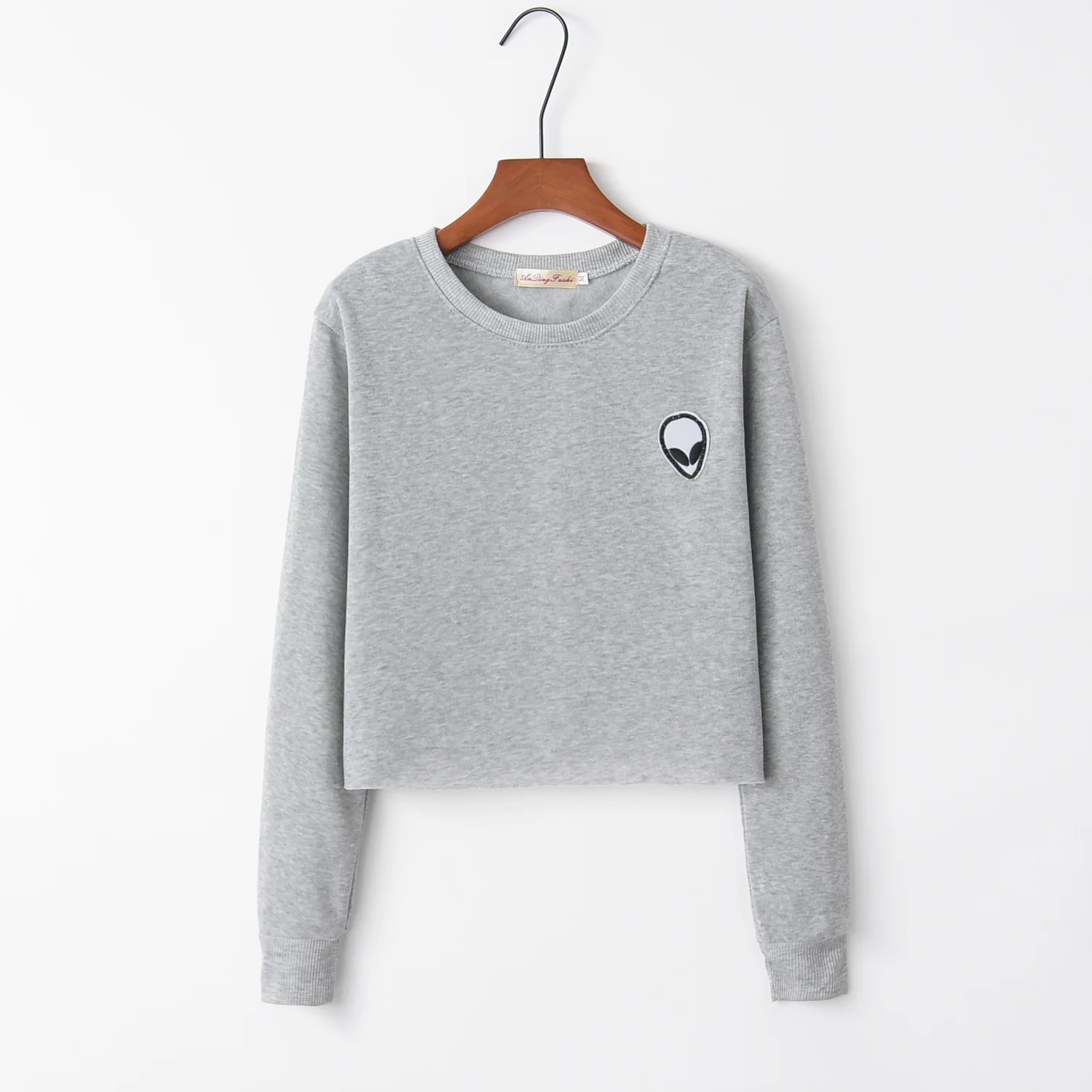 Alien Crop Top 2022 New Design Hot Sale Hoodies Sweatshirts Women Casual Kawaii Harajuku Sweat Girls European Tops Korean