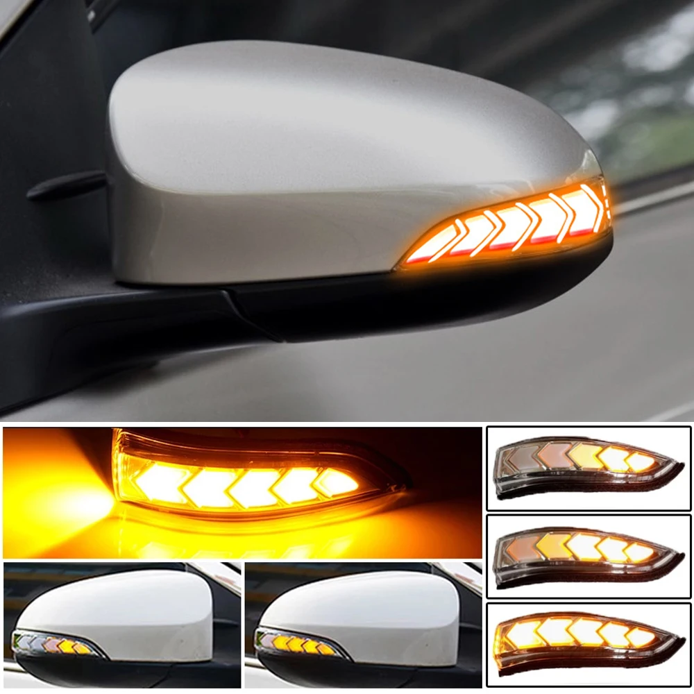 

Автомобильный светодиодный DRL движущаяся боковая зеркало заднего вида динамический сигнал поворота светильник для Toyota Vios Альтис Yaris Corolla ...