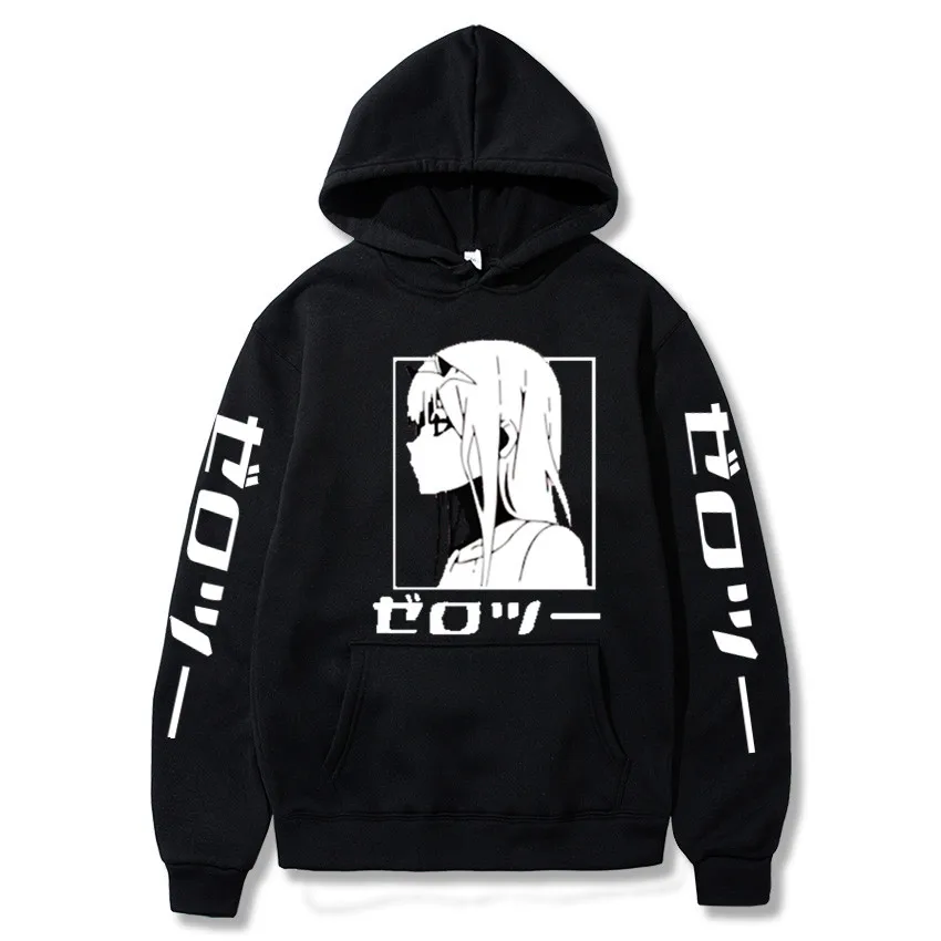 

Новинка 2021, толстовки унисекс с надписью «Hi In The Franxx» для мужчин и женщин, толстовки «Zero Two», Мужская толстовка, уличная одежда, повседневные т...