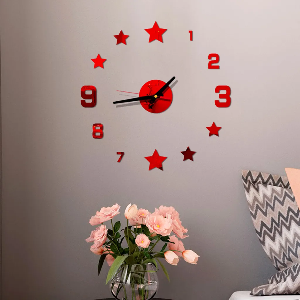 2020 наклейка часы Тихий Домашний Декор Гостиная акриловая Настенная Наклейка s 3D