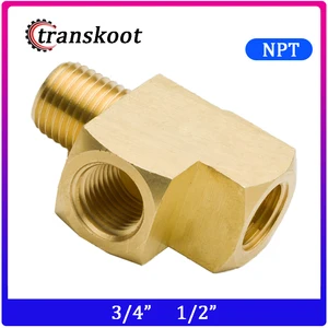 3750 SAE 130424 12 34 металлический латунный фитинг для труб, Штекерный Тройник, уличный тройник для барштока, Штекерная Труба х гнездовая труба