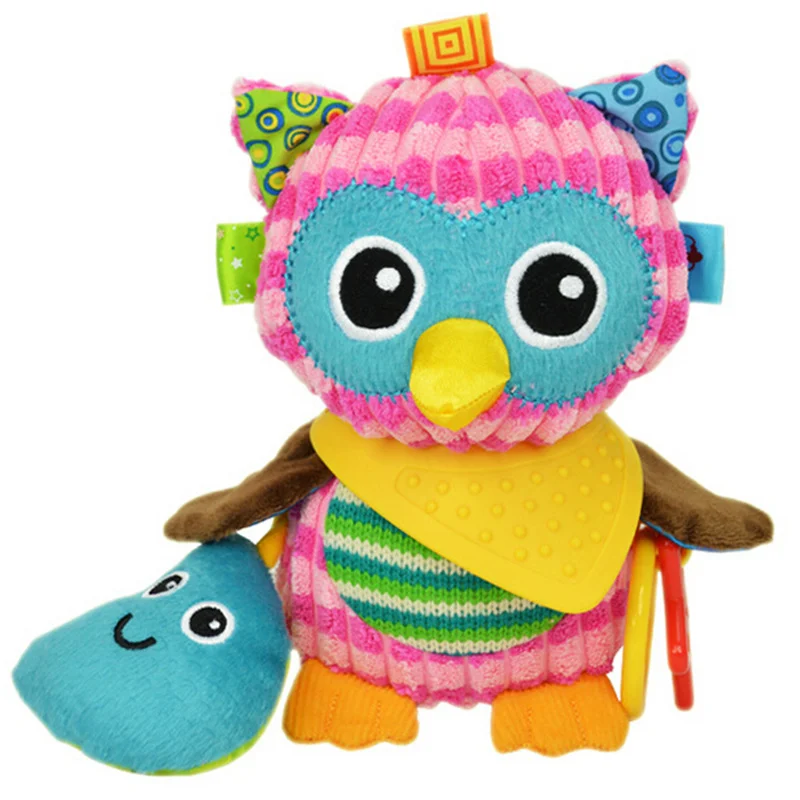 

MotherKid 1pcs Cute Baby Toys Rattles Mobiles Soft Cotton Infant Pram Stroller Car Bed Rattles Hanging Animal Plush Toys