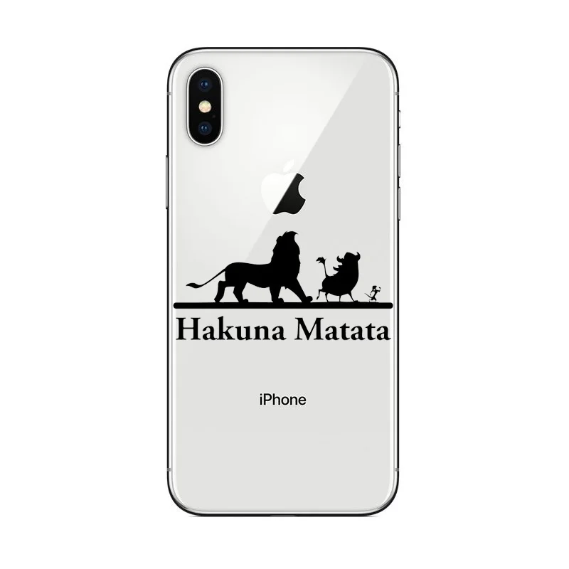 Мягкий силиконовый чехол Lion King Pumba Hakuna Matata для iPhone SE S 5 6 6S 7 8Plus Max XS XR X10 | Мобильные