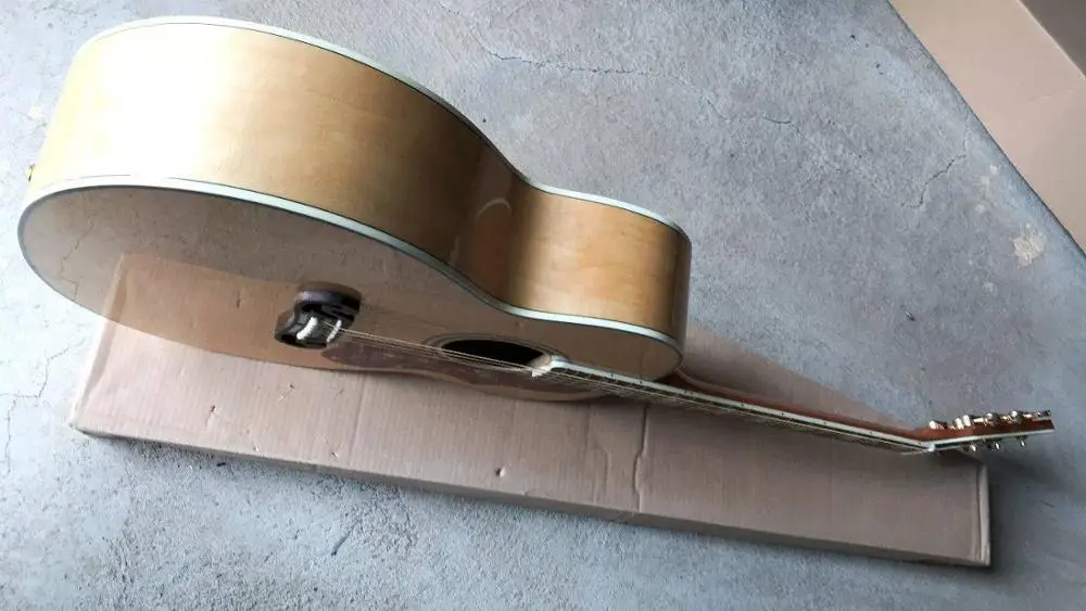 

china guitar factory custom new J200 natural color acoustic guitar natural color In stock 02