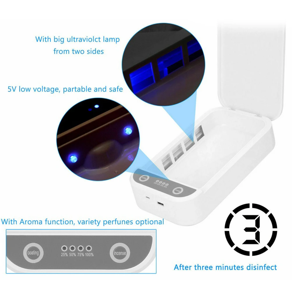 

Multifunctional UV Sterilizer Box UV Light Disinfection Sanitizer for Toothbrush Phone Toothbrush Jewellery Underwear Sterilizer