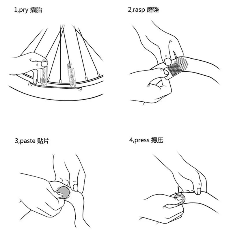 

1/6/10PCS Bicycle Repair Tools Bicycle Inner Tire Patches Quick Drying Without Glue Mountain Road Bike Tyre Puncture Repair Tool