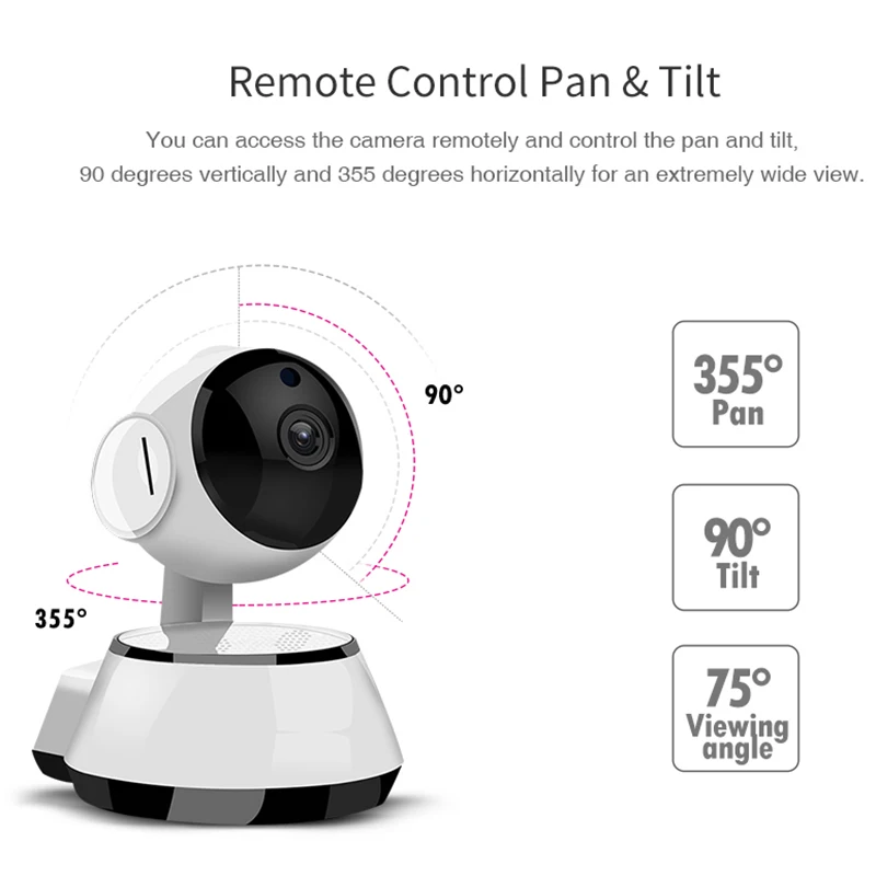 720P Home Security IP Camera Wifi Smart Audio Wireless Mini Baby Night Vision CCTV WiFi Monitor Network |